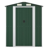 vidaXL Tuinschuur Gegalvaniseerd Staal 192x108x223 cm Groen - 35% Korting