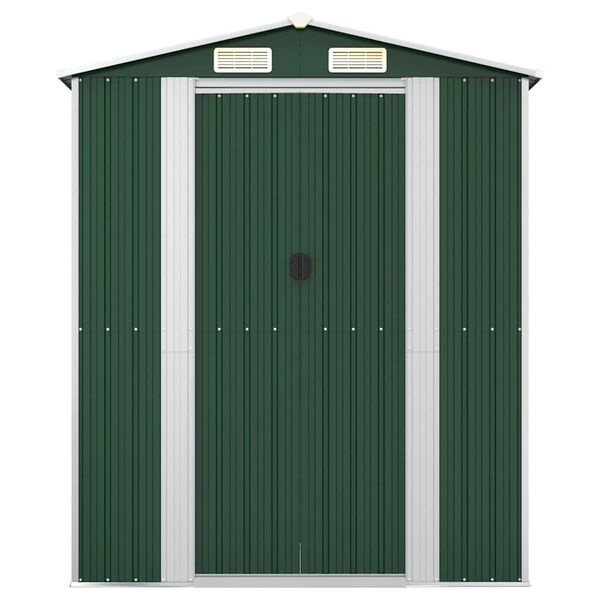 vidaXL Tuinschuur Gegalvaniseerd Staal 192x108x223 cm Groen - 35% Korting