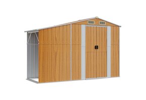 VidaXL Tuinschuur 277x93x179 cm Staal Bruin - 35% Korting