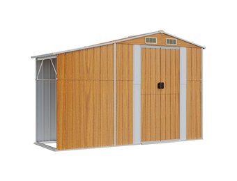 VidaXL Tuinschuur 277x93x179 cm Staal Bruin - 35% Korting
