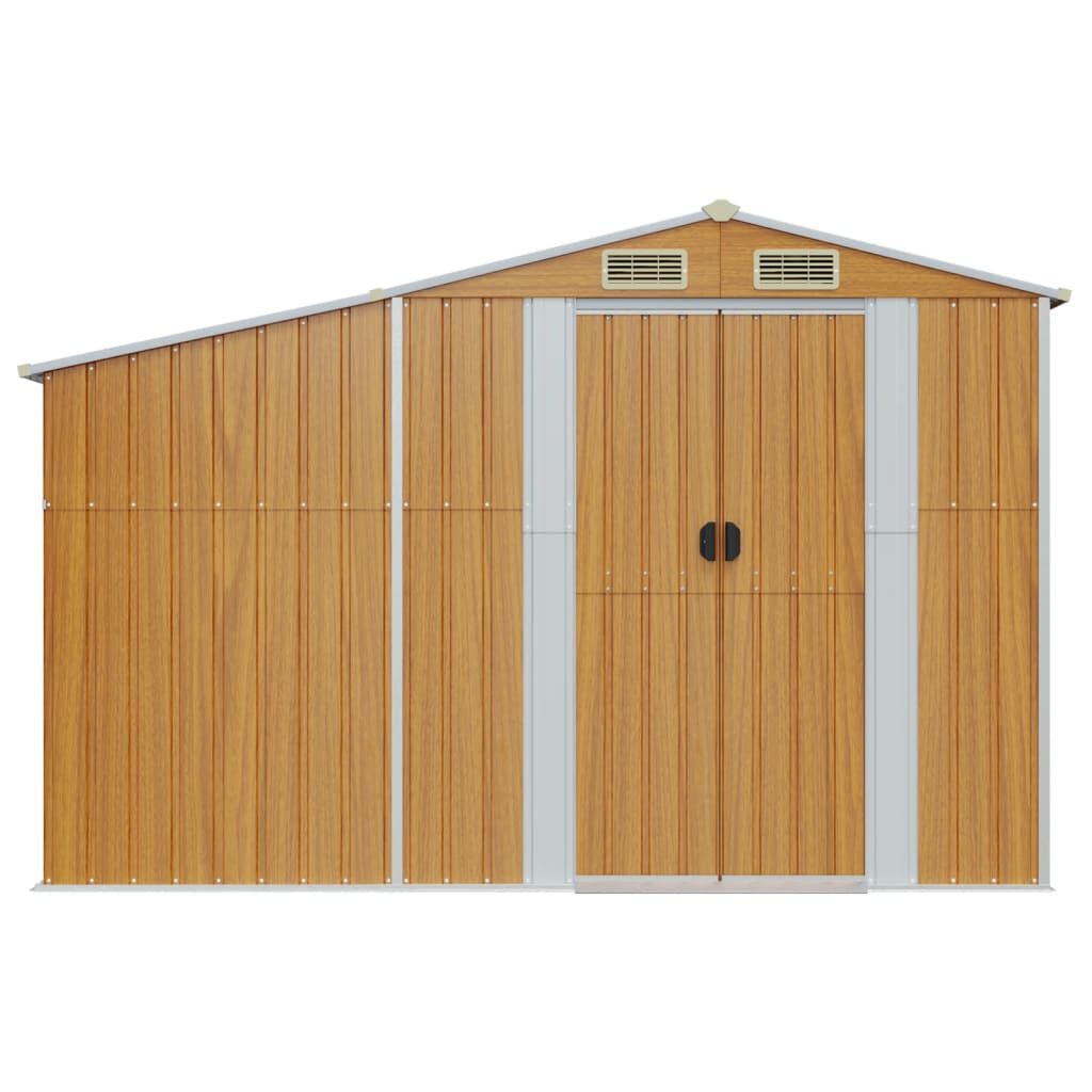 VidaXL Tuinschuur 277x93x179 cm Staal Bruin - 35% Korting