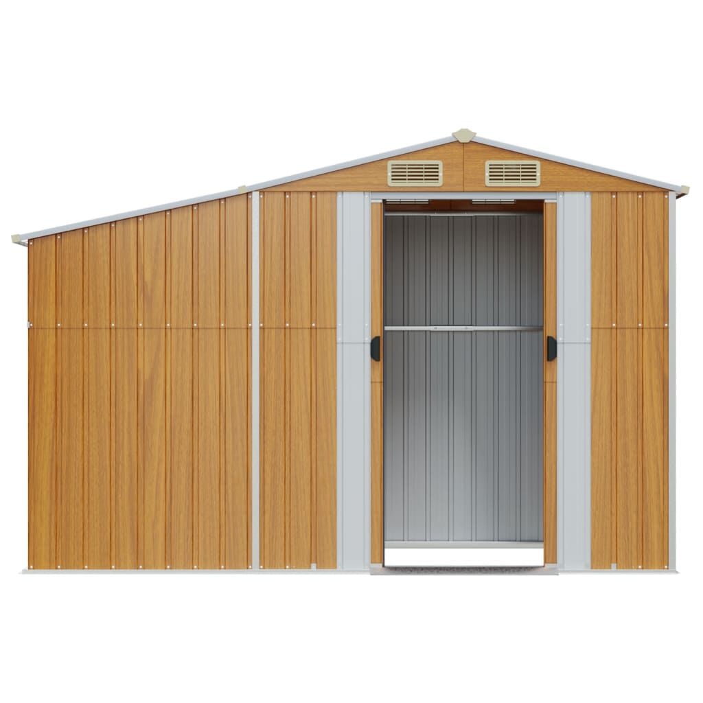 VidaXL Tuinschuur 277x93x179 cm Staal Bruin - 35% Korting