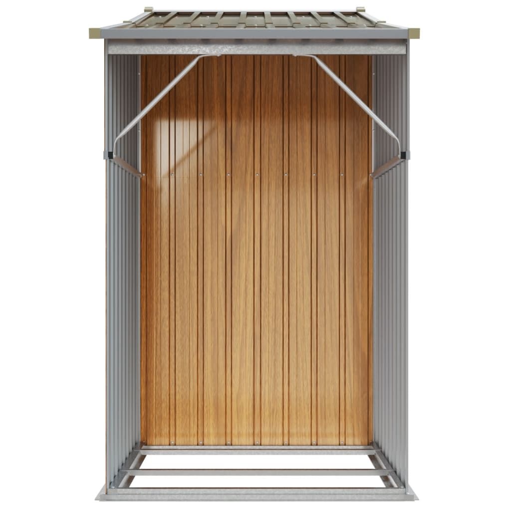 VidaXL Tuinschuur 277x93x179 cm Staal Bruin - 35% Korting