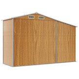 VidaXL Tuinschuur 277x93x179 cm Staal Bruin - 35% Korting
