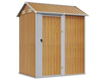 VidaXL Tuinschuur Lichtbruin 192x152,5x237 cm Gegalvaniseerd Staal met 30% Korting