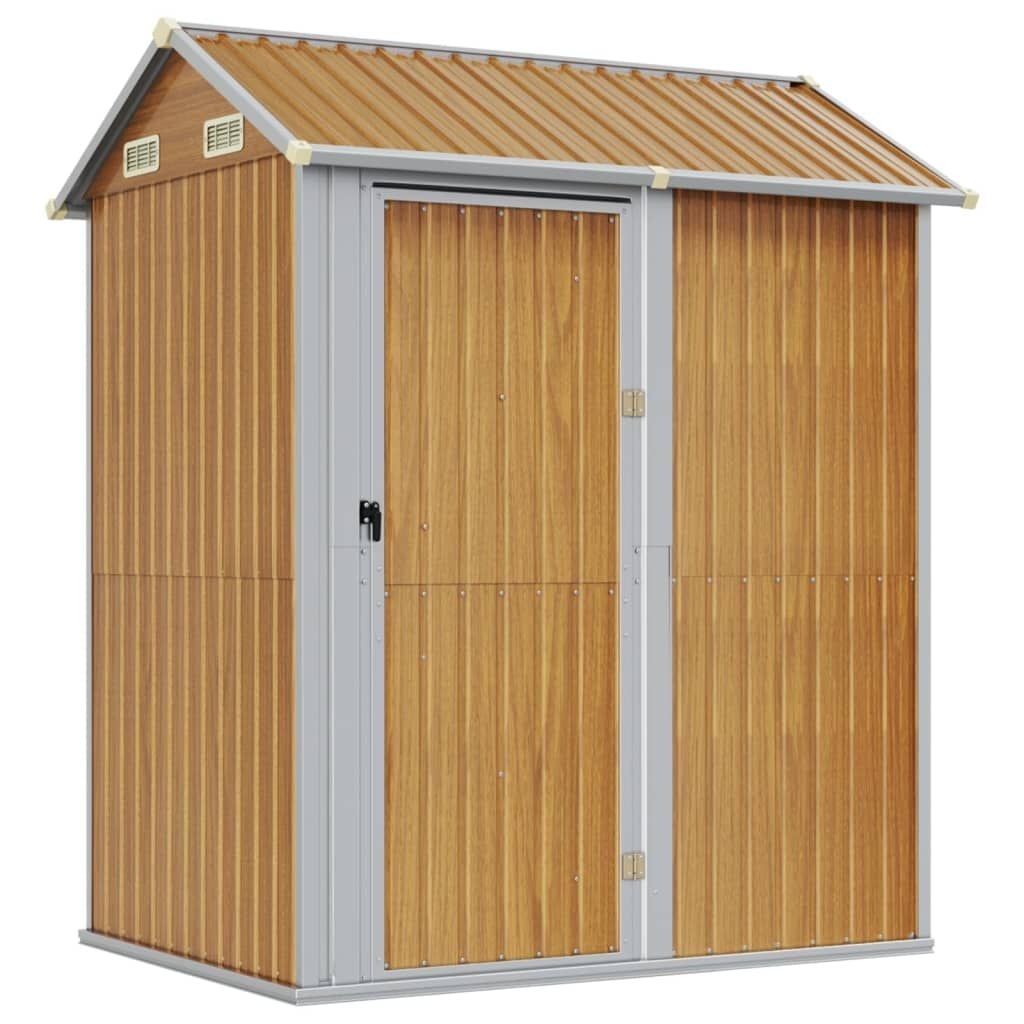 VidaXL Tuinschuur Lichtbruin 192x152,5x237 cm Gegalvaniseerd Staal met 30% Korting