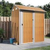VidaXL Tuinschuur Lichtbruin 192x152,5x237 cm Gegalvaniseerd Staal met 30% Korting