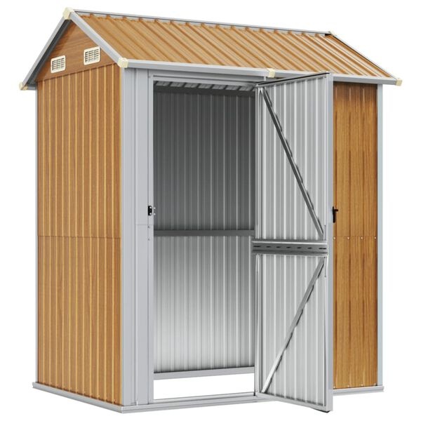 VidaXL Tuinschuur Lichtbruin 192x152,5x237 cm Gegalvaniseerd Staal met 30% Korting