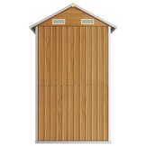 VidaXL Tuinschuur Lichtbruin 192x152,5x237 cm Gegalvaniseerd Staal met 30% Korting