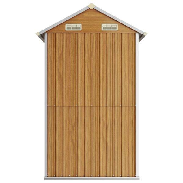 VidaXL Tuinschuur Lichtbruin 192x152,5x237 cm Gegalvaniseerd Staal met 30% Korting