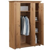 vidaXL Kledingkast Grenenhout 3 Deuren - 60% Korting