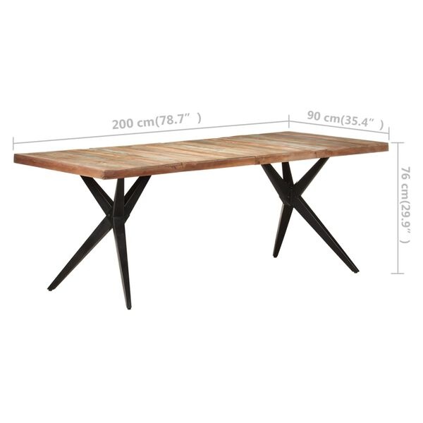 Eettafel Massief Gerecycled Hout 200x90x76 cm - 40% Korting