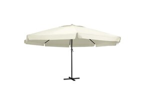 Ruime Parasol Zandwit Aluminium Paal 600cm - 59% Korting