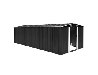 VidaXL Tuinschuur Metaal Antraciet 257x580x181 cm - 60% Korting!