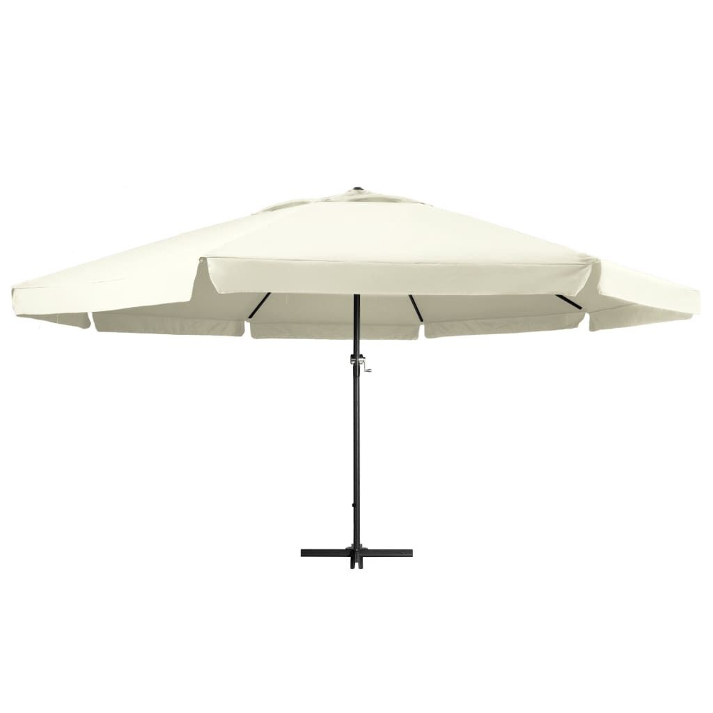 Zandwitte Parasol met Aluminium Paal 600 cm - 55% Korting!