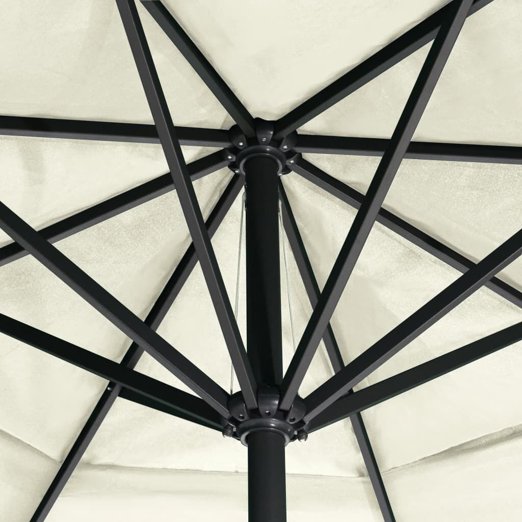 Zandwitte Parasol met Aluminium Paal 600 cm - 55% Korting!
