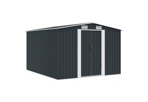 vidaXL Metalen Tuinschuur Antraciet 257x298x178 cm - 35% Korting