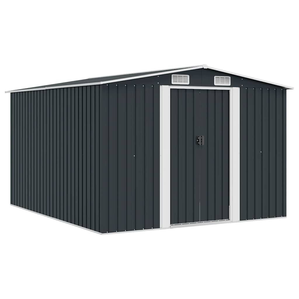 vidaXL Metalen Tuinschuur Antraciet 257x298x178 cm - 35% Korting