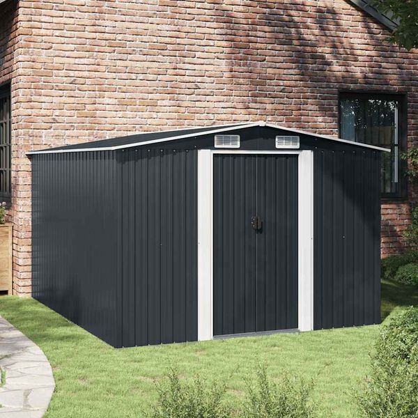 vidaXL Metalen Tuinschuur Antraciet 257x298x178 cm - 35% Korting