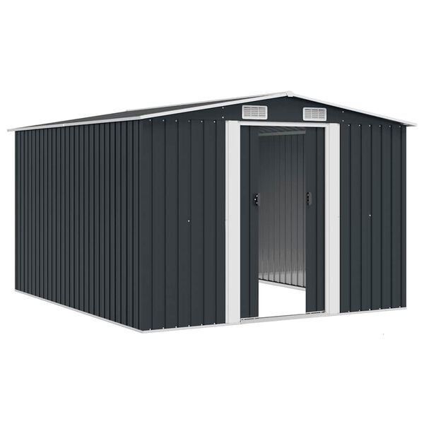 vidaXL Metalen Tuinschuur Antraciet 257x298x178 cm - 35% Korting