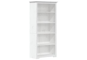 vidaXL BODO Boekenkast 5-laags Massief Grenenhout Wit - 60% Korting
