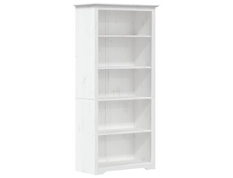 vidaXL BODO Boekenkast 5-laags Massief Grenenhout Wit - 60% Korting
