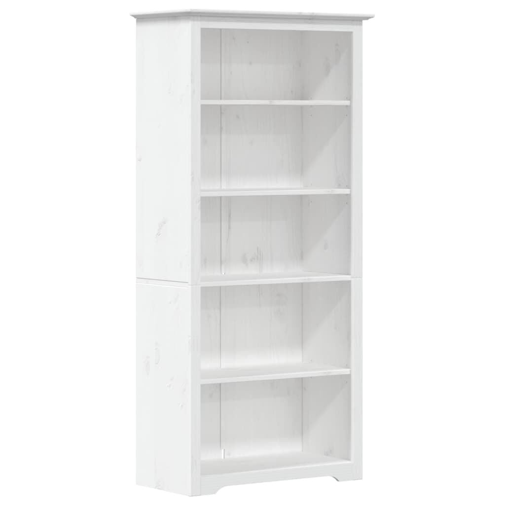 vidaXL BODO Boekenkast 5-laags Massief Grenenhout Wit - 60% Korting