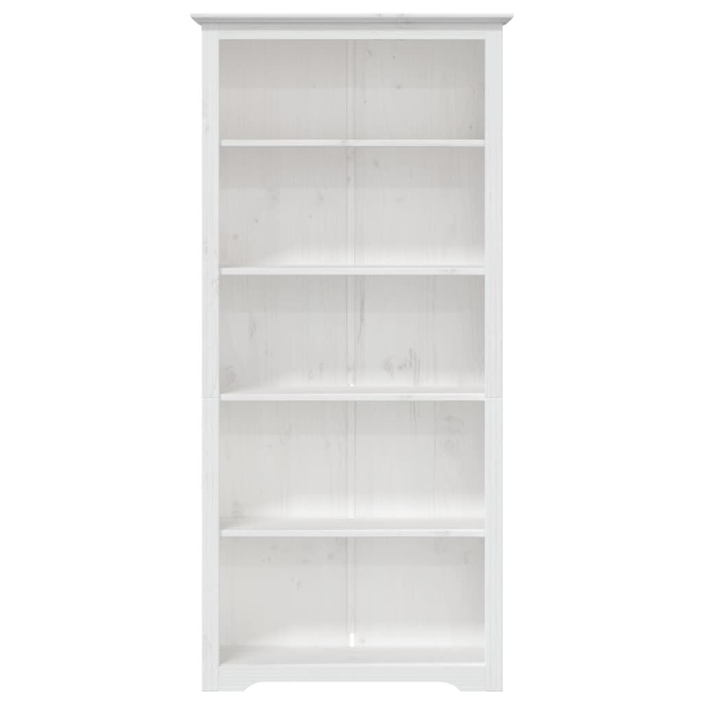 vidaXL BODO Boekenkast 5-laags Massief Grenenhout Wit - 60% Korting