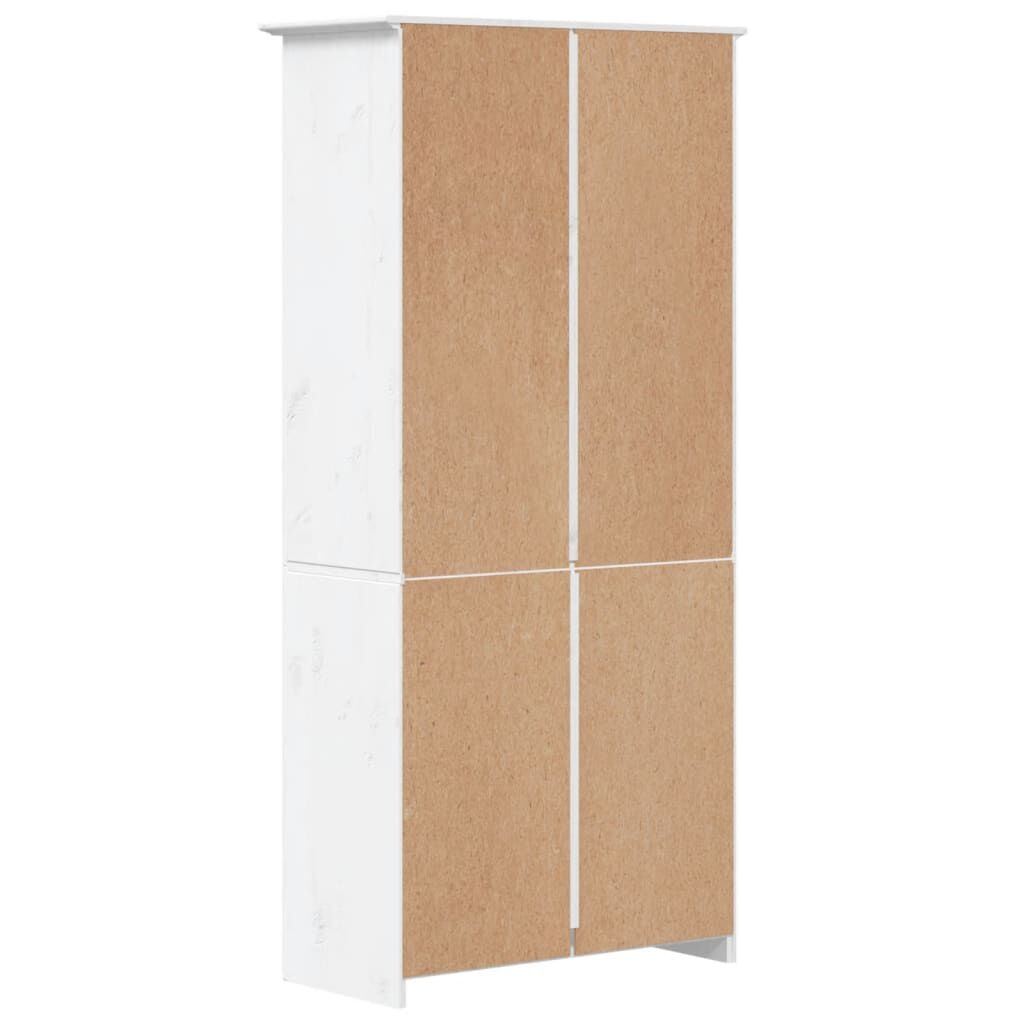 vidaXL BODO Boekenkast 5-laags Massief Grenenhout Wit - 60% Korting