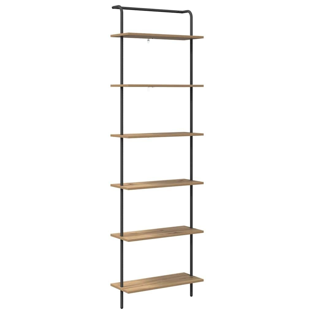 Boekenkast 6-laags 60x24x203 cm Bewerkt Hout Artisan Eiken - 34% Korting