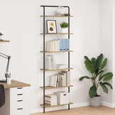 Boekenkast 6-laags 60x24x203 cm Bewerkt Hout Artisan Eiken - 34% Korting
