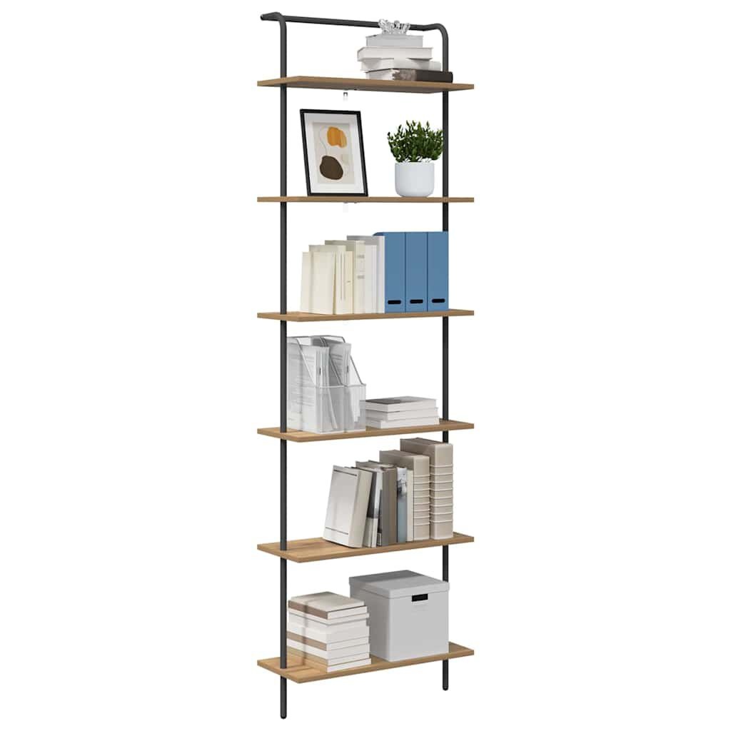 Boekenkast 6-laags 60x24x203 cm Bewerkt Hout Artisan Eiken - 34% Korting