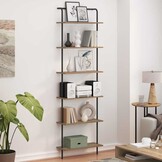 Boekenkast 6-laags 60x24x203 cm Bewerkt Hout Artisan Eiken - 34% Korting