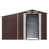 vidaXL Tuinschuur Staal Bruin 277x93x179 cm - 55% Korting