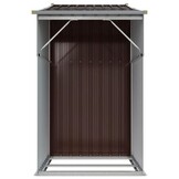 vidaXL Tuinschuur Staal Bruin 277x93x179 cm - 55% Korting
