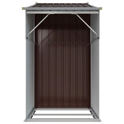vidaXL Tuinschuur Staal Bruin 277x93x179 cm - 55% Korting
