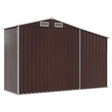 vidaXL Tuinschuur Staal Bruin 277x93x179 cm - 55% Korting