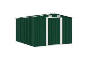 Metalen Tuinschuur 257x298x178 cm Groen - 60% Korting