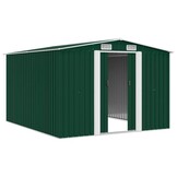 Metalen Tuinschuur 257x298x178 cm Groen - 60% Korting