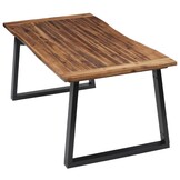 Eettafel 180x90cm Massief Acaciahout met Stalen U-Poten - 55% Korting