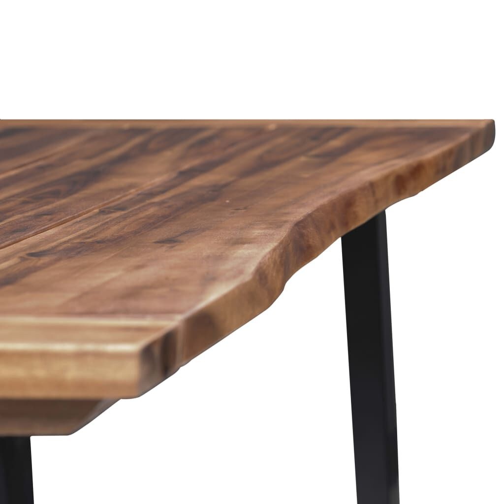 Eettafel 180x90cm Massief Acaciahout met Stalen U-Poten - 55% Korting