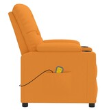 vidaXL Massagestoel stof donkergeel
