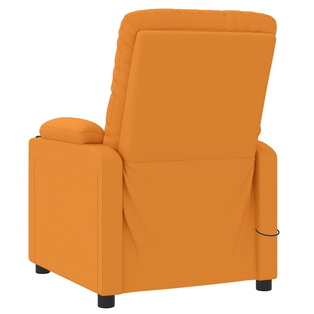 vidaXL Massagestoel stof donkergeel