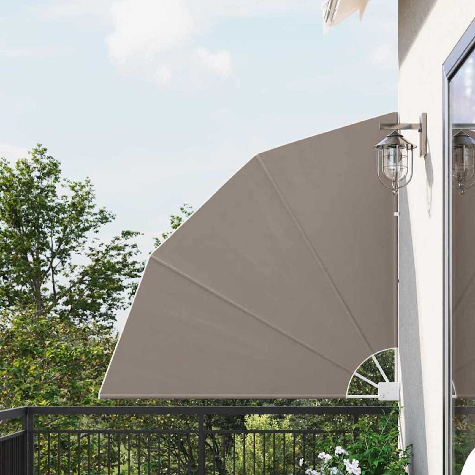 vidaXL Balkon Privacy Scherm Taupe 140 x 140 cm Stof