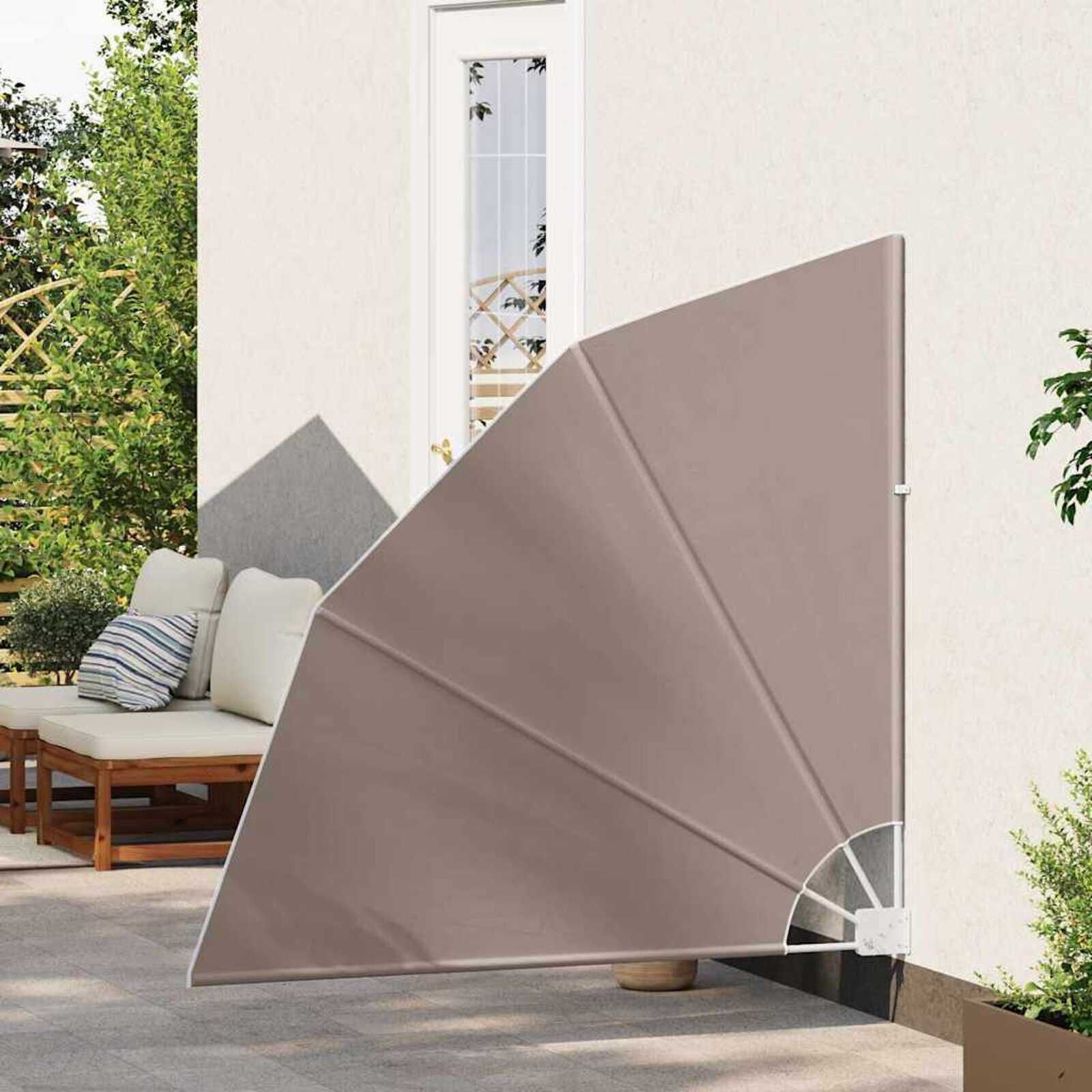 vidaXL Balkon Privacy Scherm Taupe 140 x 140 cm Stof