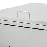 vidaXL Containerberging vierdubbel 240 L roestvrij staal