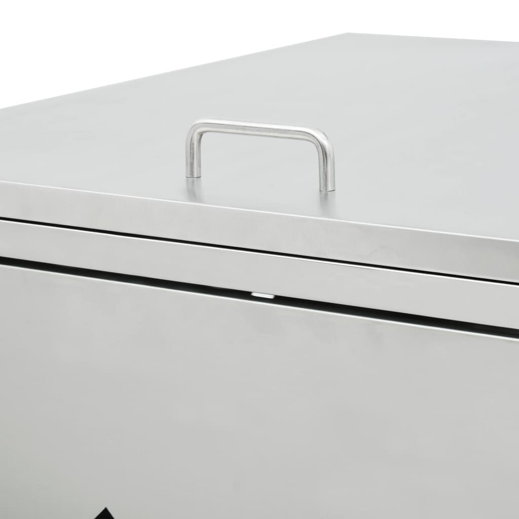 vidaXL Containerberging vierdubbel 240 L roestvrij staal