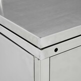 vidaXL Containerberging vierdubbel 240 L roestvrij staal
