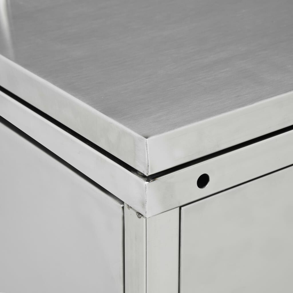 vidaXL Containerberging vierdubbel 240 L roestvrij staal
