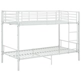 vidaXL Stapelbed metaal wit 90x200 cm